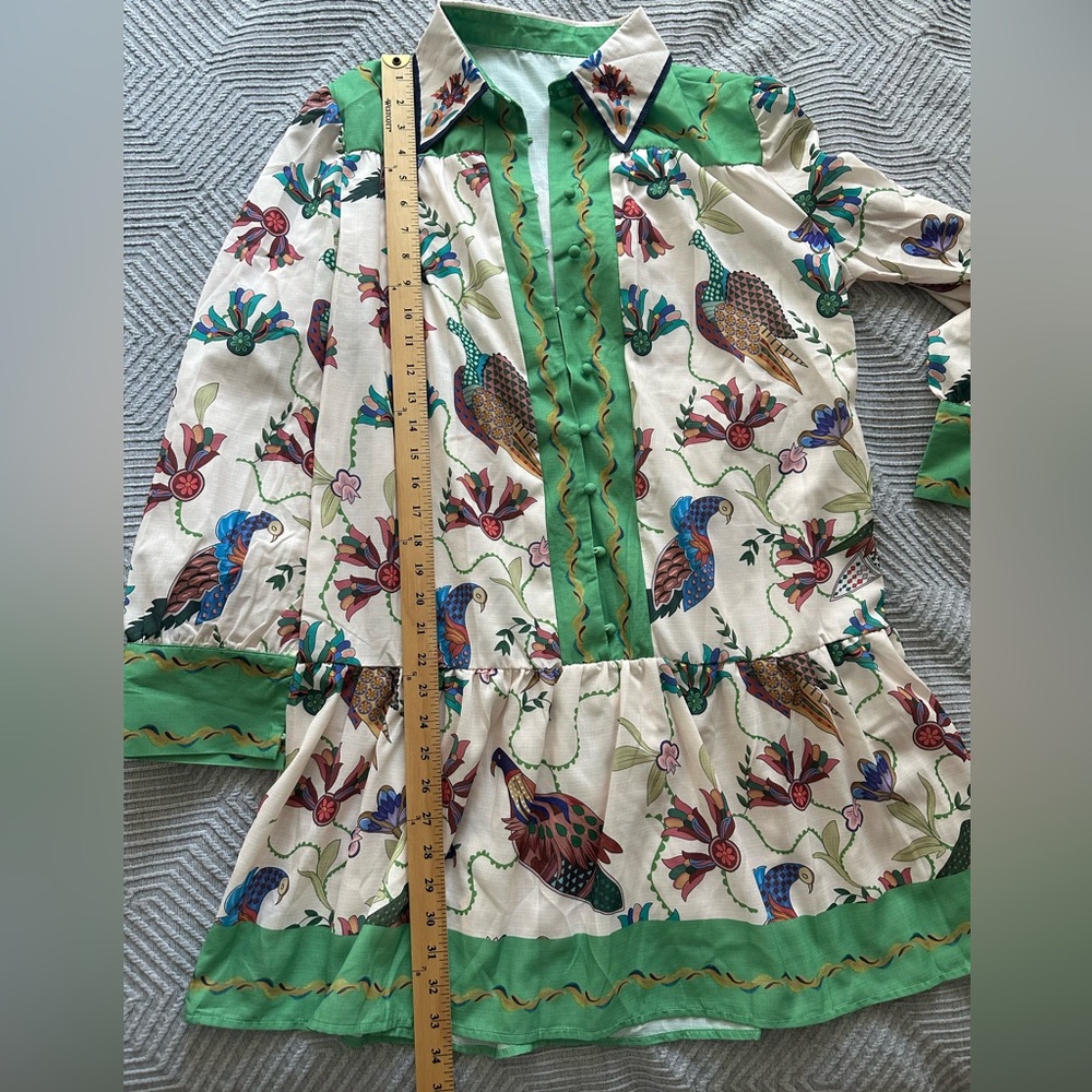 Alemais-like dress with birds flowers
